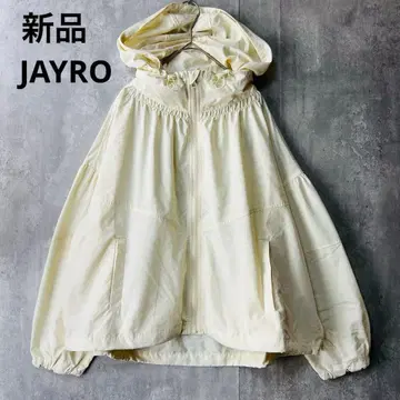 새상품 JAYRO 개더 나일론 후드티 화이트 후드 부착