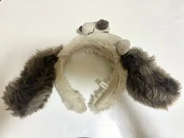 유니버셜 USJ 머리띠 스누피 베이지