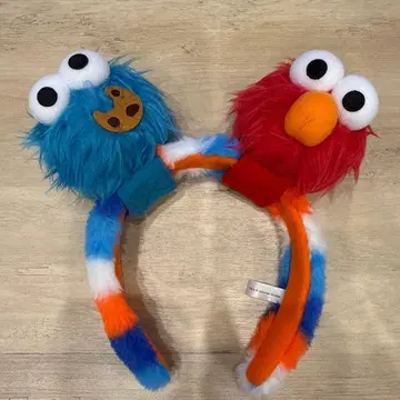 유니버셜 엘모 쿠키 몬스터 머리띠