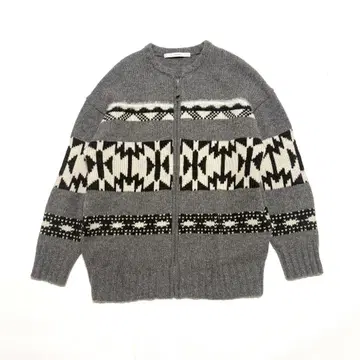 FRAMeWORK 자카드 ZIP 가디건 그레이 프레임워크