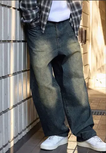 JADED LONDON 스타일 배기 팬츠 인디고 블루 xs