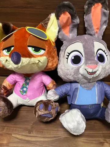 주토피아 2 슈퍼 라지 봉제 인형 닉과 주디