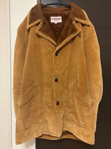 McGREGOR 70s 80s 코듀로이 런치 코트 자켓 42