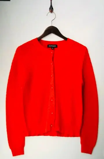 미사용 새상품 질스튜어트 메쉬 니트 가디건 빨간색 M