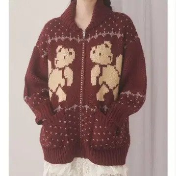 merry jenny * 베어 카우친 니트 보르도