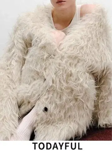 todayful Brashed Mix Cardigan 에크루