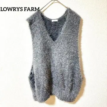 LOWRYS FARM 퍼지 샤기 베스트 그레이
