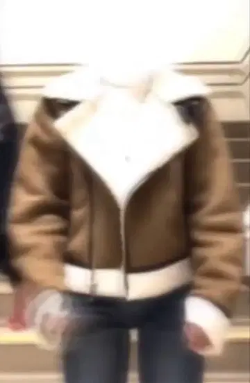 브라운 무스탕 코트 자켓