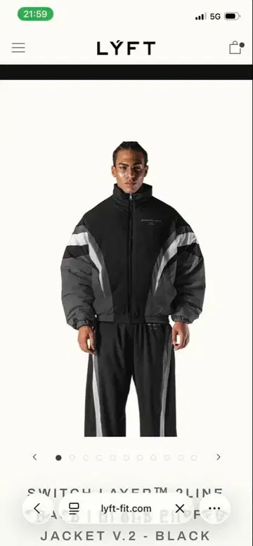 LYFT 2LINE TRACK | BLACK PUFFER JACKET