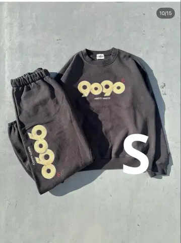 9090 블랙 맨투맨 세트