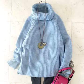 새상품급 스픽 앤 스팬 꽈배기 빅 터틀 터틀넥 니트 하이넥