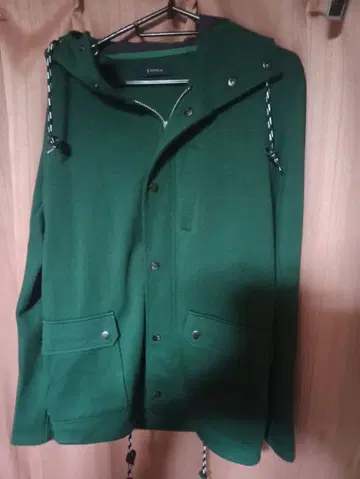 RAGEBLUE 후드 부착 그린 더플 코트