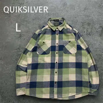 QUIKSILVER WATERMAN 체크 플란넬 플리스 셔츠