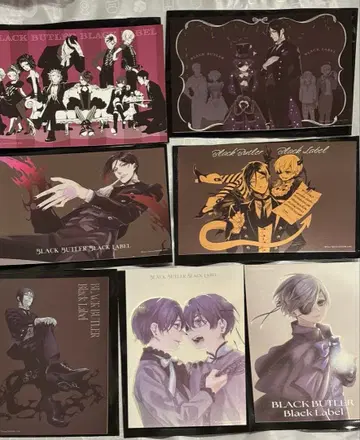 흑집사 Black Label 트레이딩 메탈릭 엽서 7장