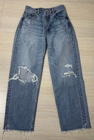 moussy HW CLASH CROP STRAIGHT 데님