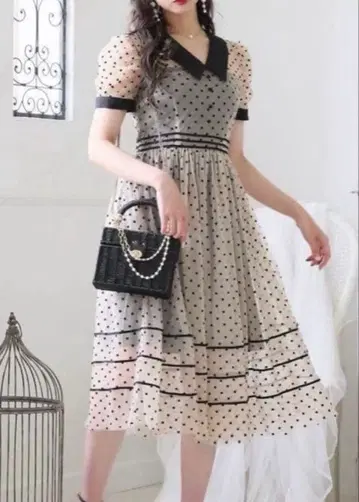 M me eme 엠미에메 도트 튤 원피스
