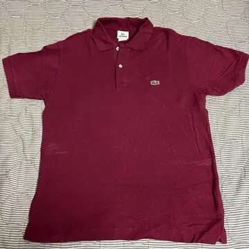 LACOSTE 와인 레드 피케 셔츠 사이즈 8
