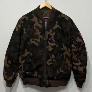 새상품급 AVIREX 카모 패턴 리버서블 MA-1 플라이트 자켓 XL