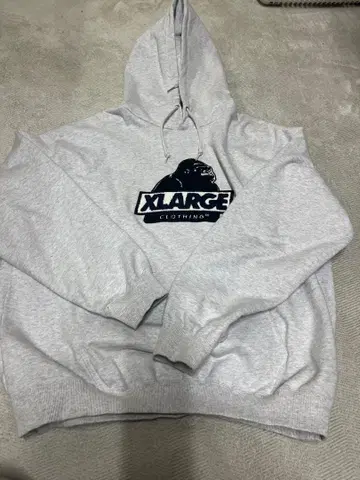 XLARGE 고릴라 로고 자수 후드티 XL 그레이