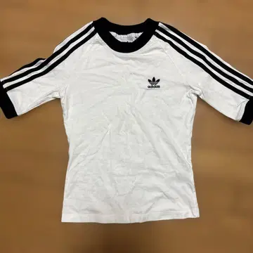 adidas 3 라인 화이트 T셔츠 XS