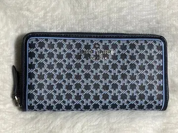 kate spade 장지갑 네이비 블루 스페이드 패턴