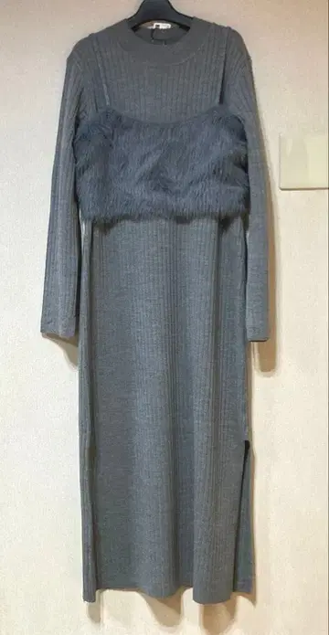 GU 2피스 뷔스티에 세트 원피스 XL 그레이