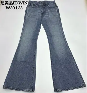 컨디션 최상 EDWIN 부츠컷 플레어 벨보텀 데님 팬츠 W30 L33