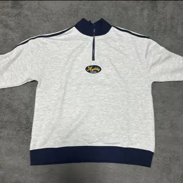 그레이 하프 지퍼 트레이닝복