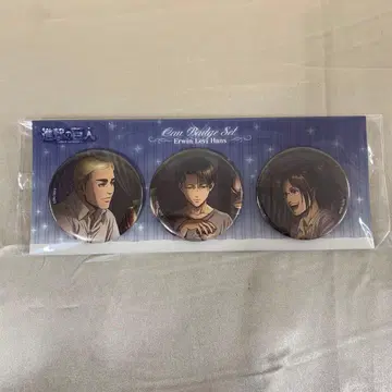 리바이 & 한지 & 엘빈 캔뱃지 세트 [진격의 거인]