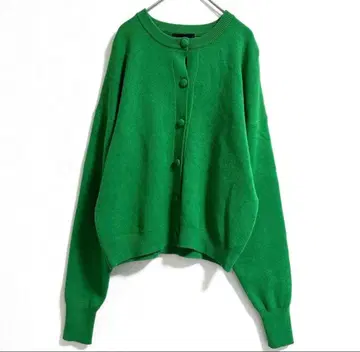 노크 norc 크루넥 가디건 그린 컬러 가디건