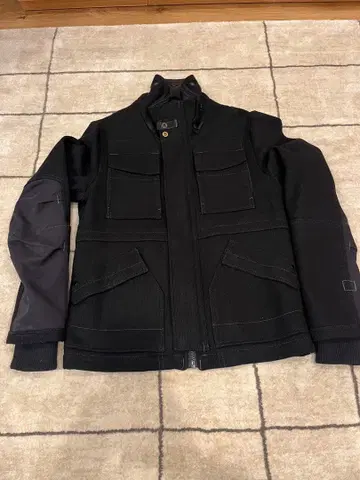 RAW 블랙 아우터 자켓