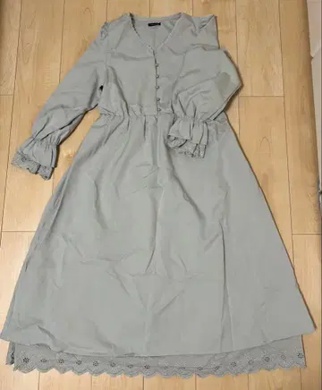 원피스 그린 롱 원피스 프릴 원피스 고급 원피스