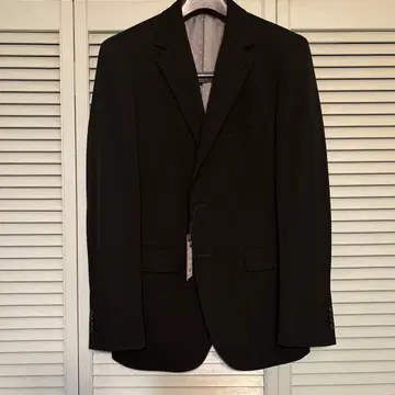 블랙 포멀 수트 싱글 버튼