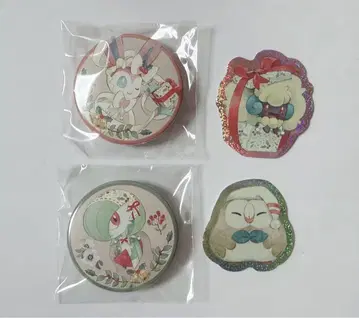 포켓몬 크리스마스 캔뱃지 2개 씰 4개 어드벤트 달력