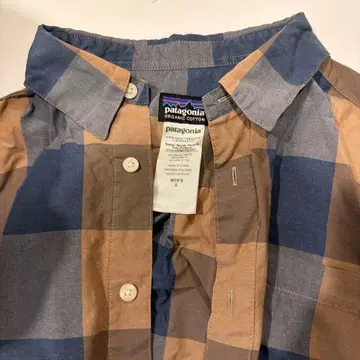 patagonia 반팔 셔츠 체크 무늬