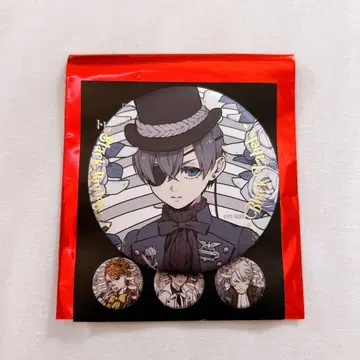 흑집사 블랙 라벨 캔뱃지 본 & 플라워 시엘