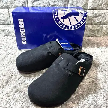새상품 BIRKENSTOCK 버켄스탁 보스턴 무스탕 블랙 상자 택 포함