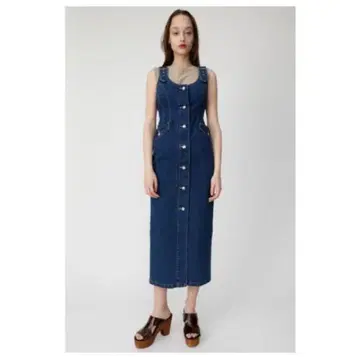 MOUSSY 마우지 롱 원피스 데님 원피스