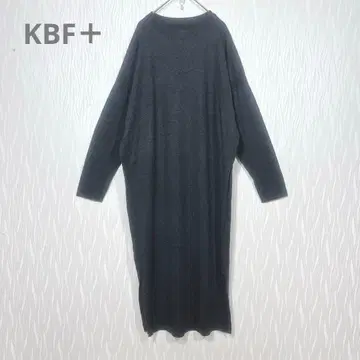 (KBF 플러스) 니트 원피스 롱 기장 체형 커버 큼직한