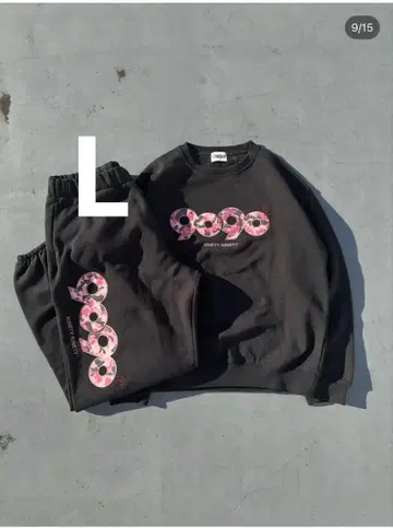 블랙 맨투맨 셋업