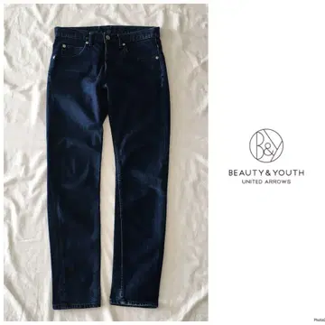 유나이티드 애로우즈 [세탁 가능] 빈티지 워시 가공 데님 팬츠