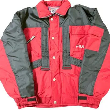 FILA 다운 자켓 XL 레드/블랙
