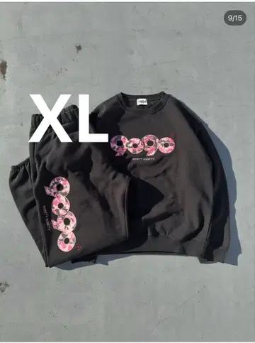 블랙 맨투맨 셋업