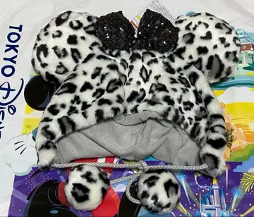 미사용 새상품 레오파드 무늬 미키 귀도리 모자 팬캡 레오파드