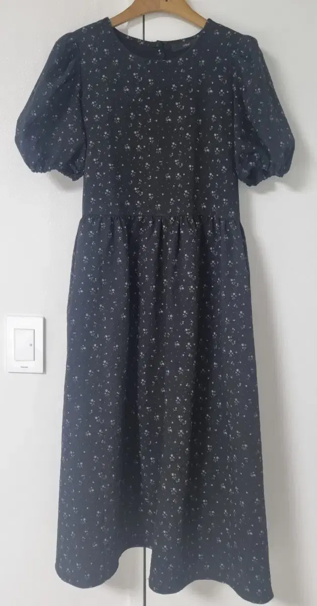 LeShop LeShop Flower Pattern Short Sleeve Puff Onepiece