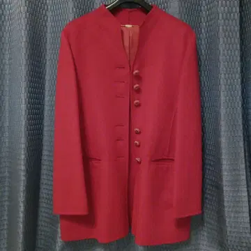 캐시미어 100% 노카라 자켓 (코트) 레드 일본제