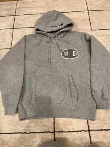 Champion 그레이 X-LARGE 후드티