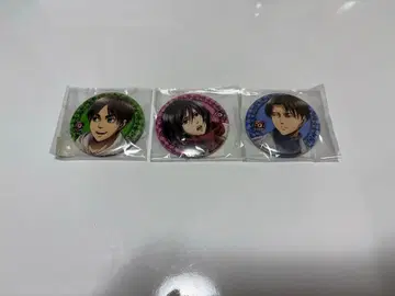 진격의 거인 후지큐 하이랜드 캔뱃지 엘렌 미카사 리바이