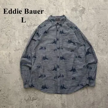 [ Eddie Bauer ] 에디 바우어 ( L ) 올 패턴 셔츠*코튼*