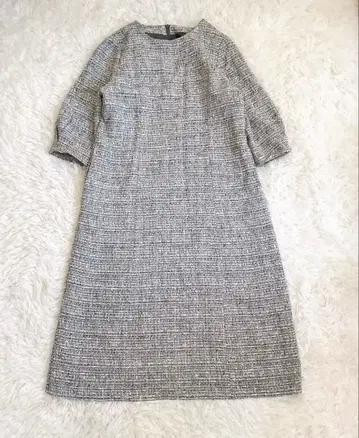 DAMA collection 트위드 원피스 15호 빅 사이즈 7부 소매
